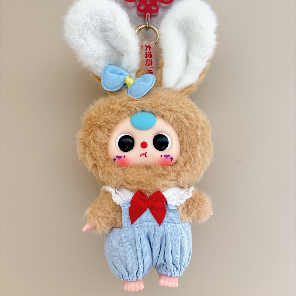 Baby Three Rabbit Macaron Cute Bunny Plush Blind Box | Kawaii Collectible Gift